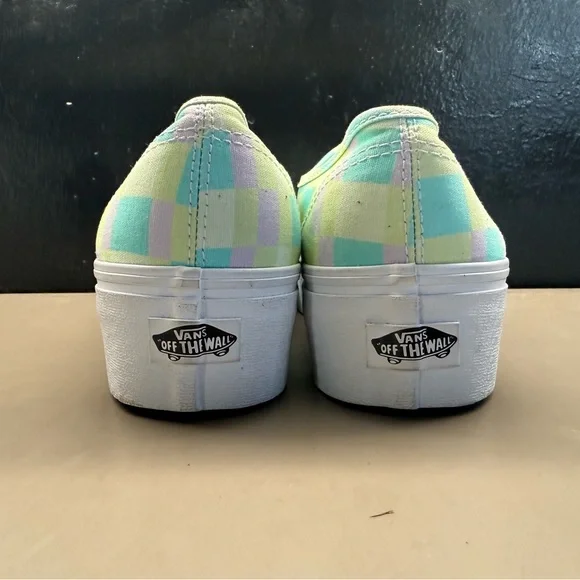 New WithoutBox Unisex VANS Stackform Platform Pastel Picnic Mixed Plaid Women 11 - Picture 5 of 9